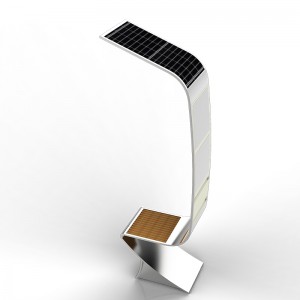 Τα πιο δημοφιλή Smart Solar Διαφήμιση Street Ξύλινα έπιπλα Bench με μεταλλικό πλαίσιο