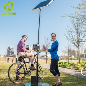 Υπαίθριος ηλιακός σταθμός φόρτισης κινητής τηλεφωνίας για Smart City