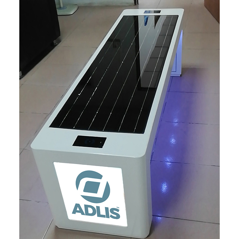USB Player Outdoor Street Furniture Solar Powered Smart Garden Bench